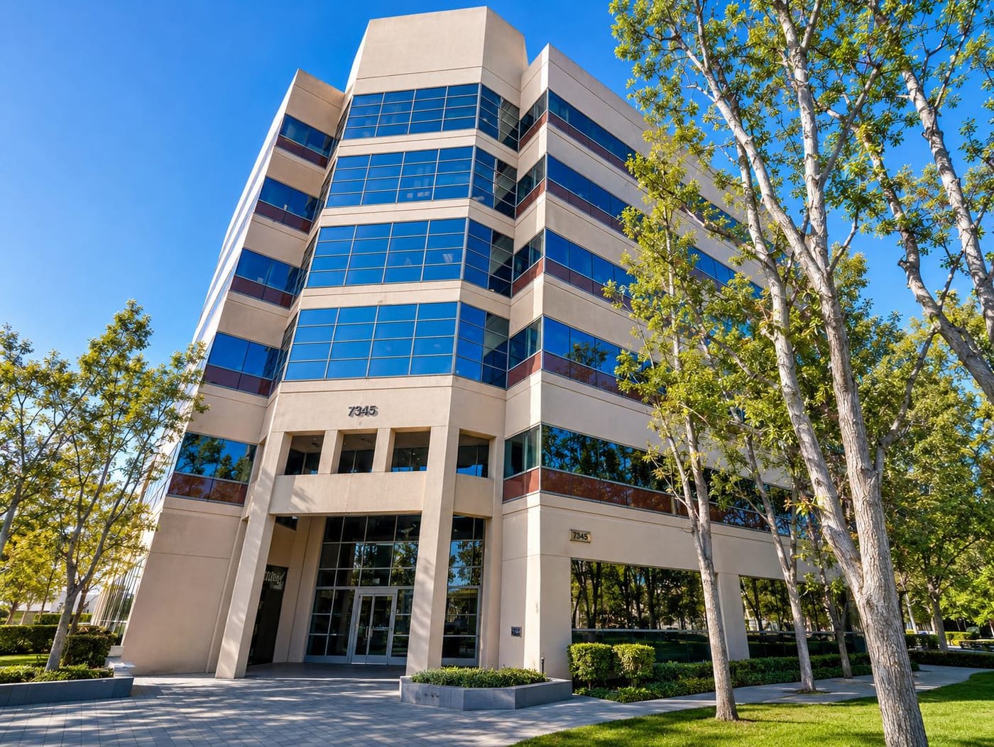 Our building at 7345 Medical Center Drive, West Hills